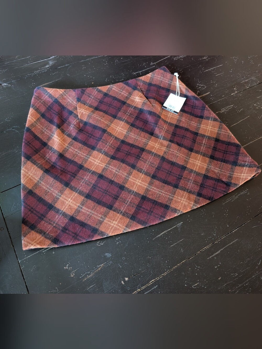 NWT Women's LC Lauren Conrad Plaid Mini Skirt XL Dark Academia Classic Autumn